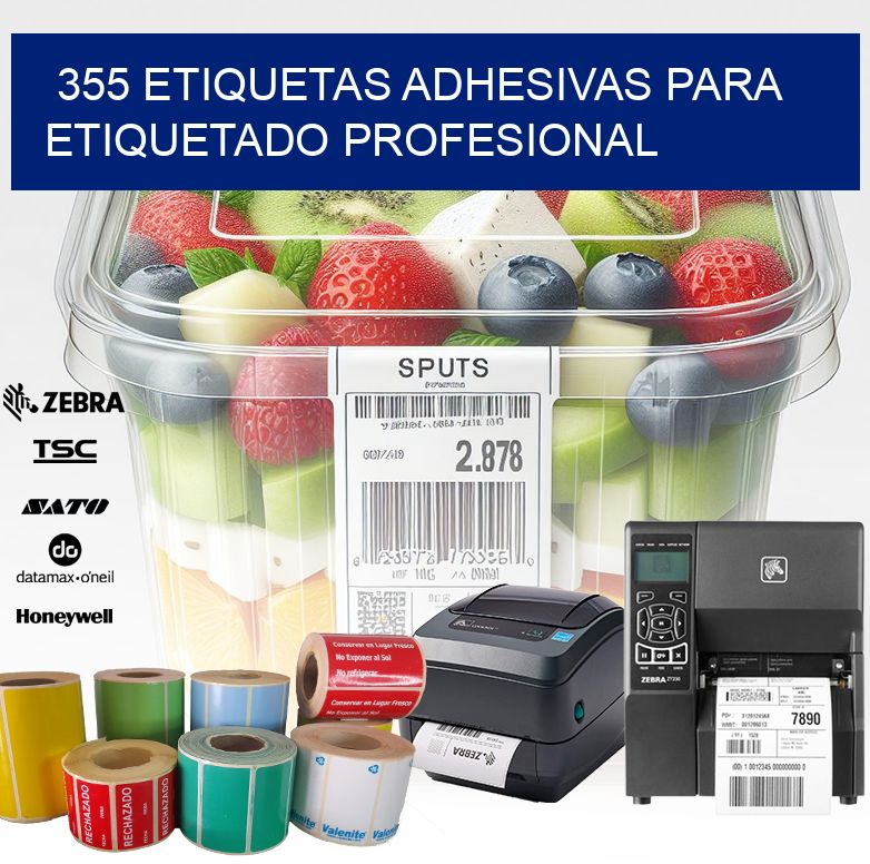 355 Etiquetas adhesivas para etiquetado profesional