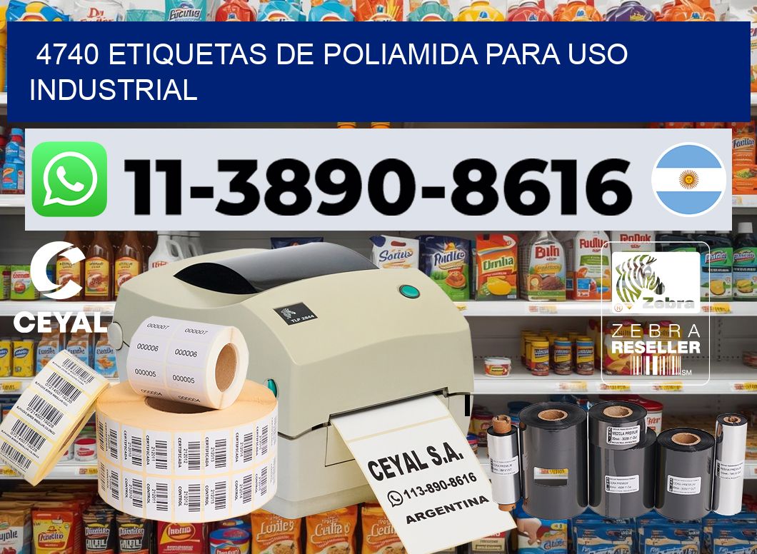 4740 Etiquetas de poliamida para uso industrial