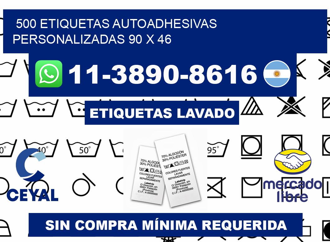 500 Etiquetas autoadhesivas personalizadas 90 x 46