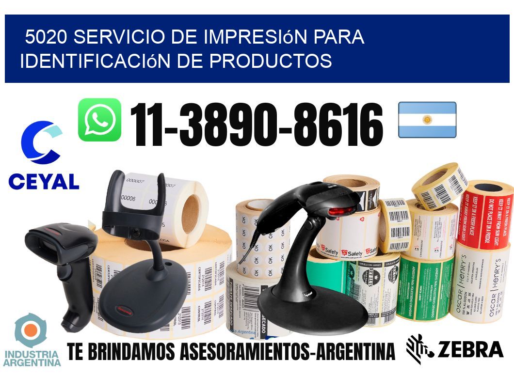 5020 Servicio de impresión para identificación de productos