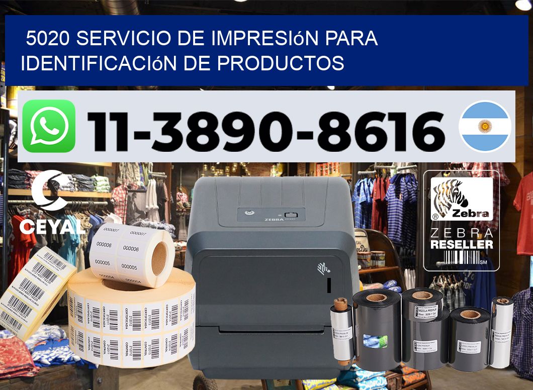 5020 Servicio de impresión para identificación de productos