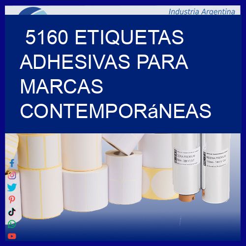 5160 Etiquetas adhesivas para marcas contemporáneas