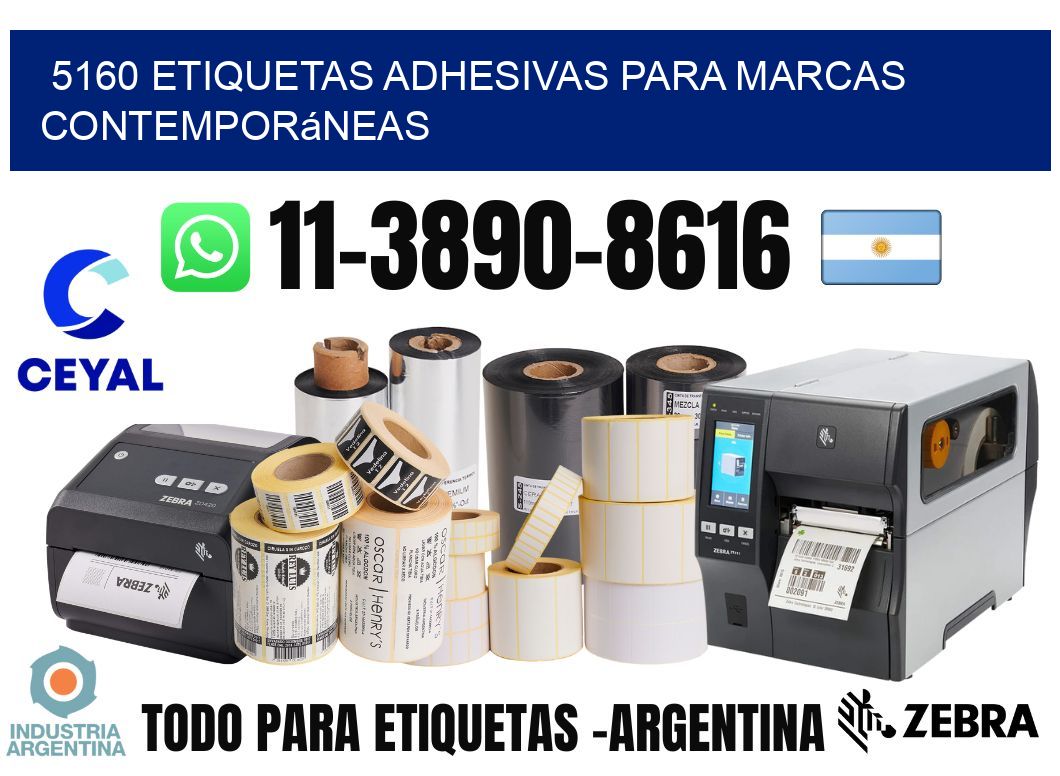 5160 Etiquetas adhesivas para marcas contemporáneas