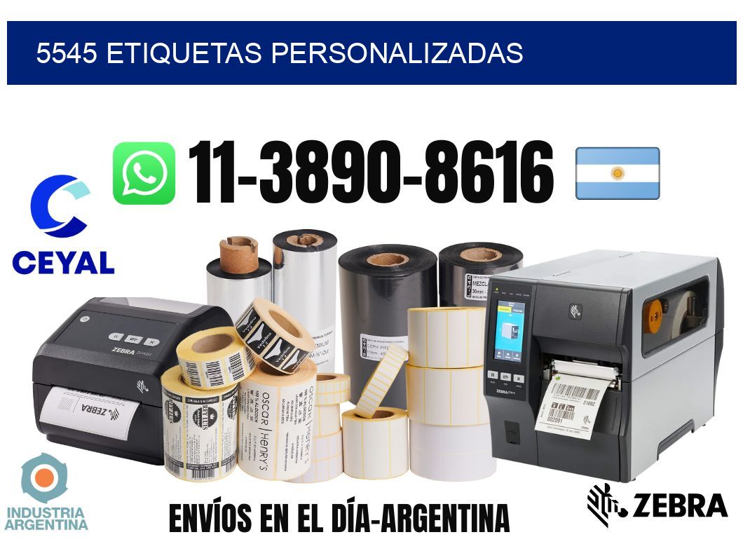 5545 etiquetas personalizadas