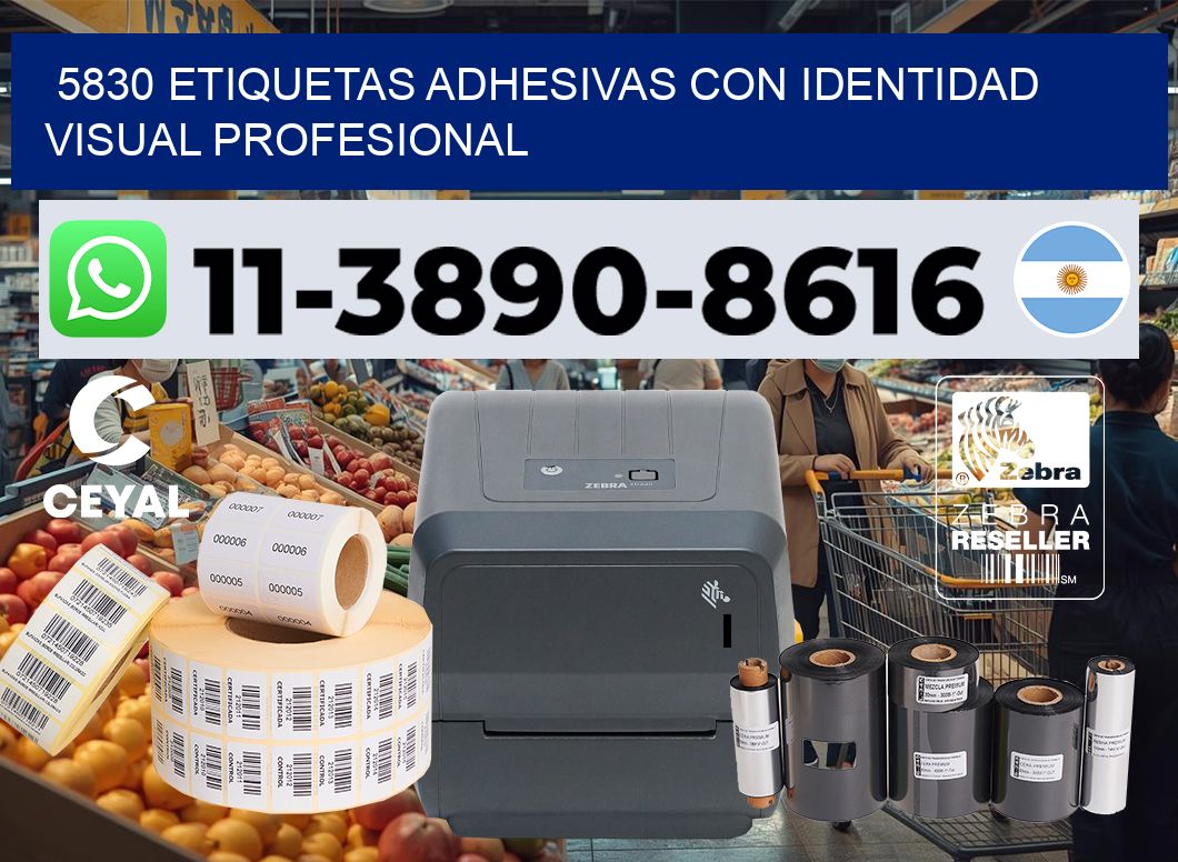 5830 Etiquetas adhesivas con identidad visual profesional