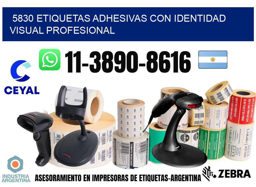 5830 Etiquetas adhesivas con identidad visual profesional