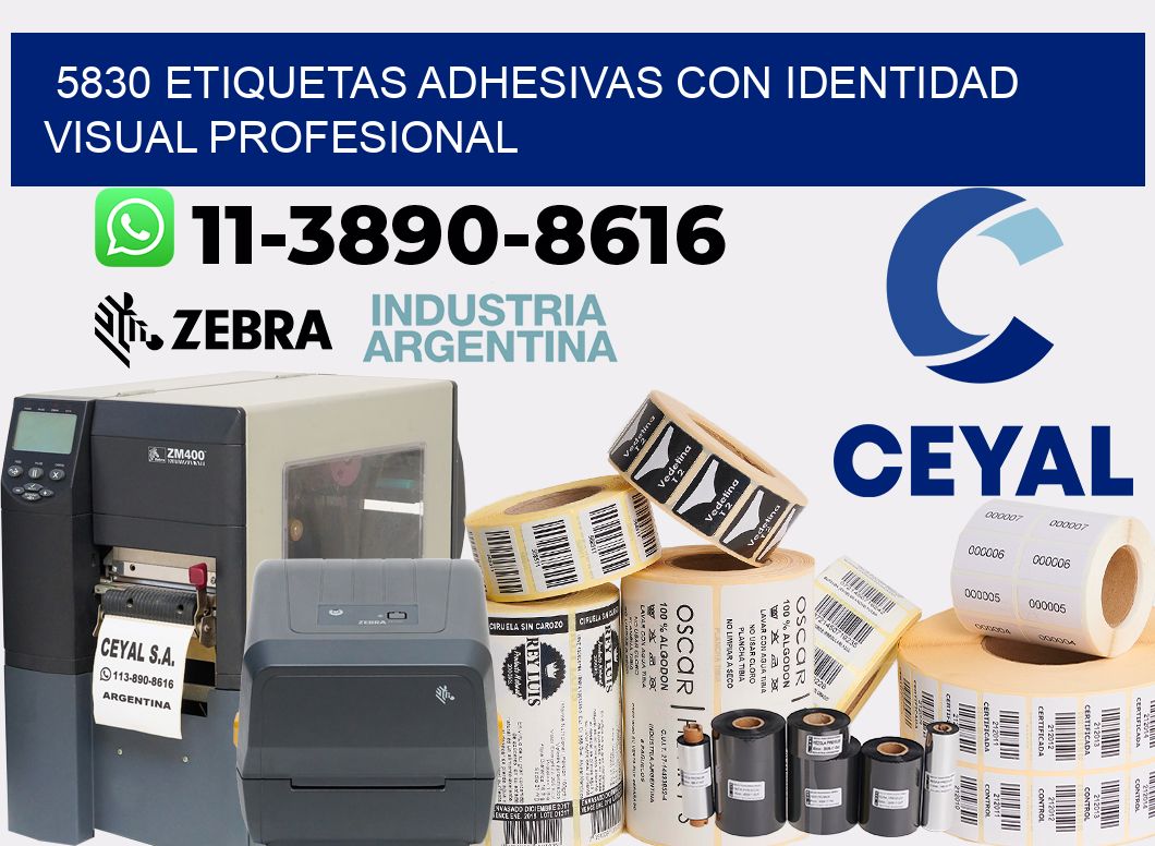 5830 Etiquetas adhesivas con identidad visual profesional
