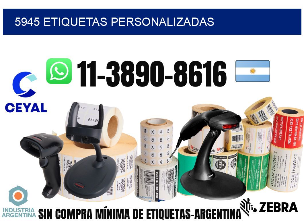 5945 etiquetas personalizadas