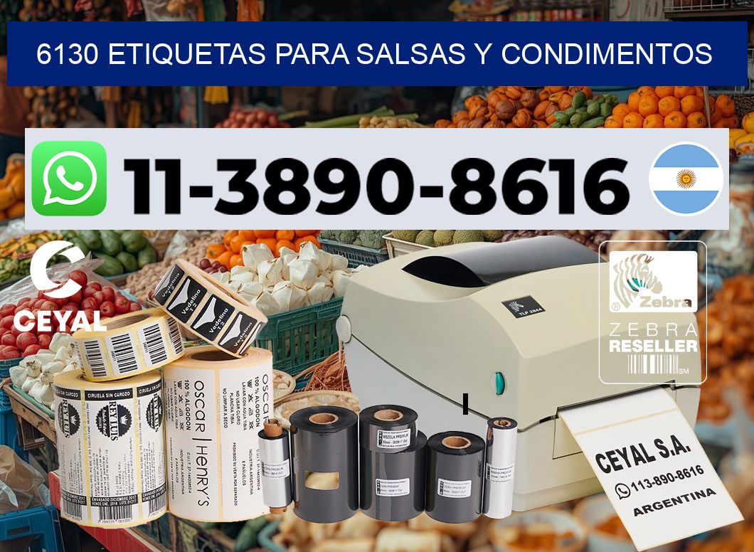 6130 Etiquetas para salsas y condimentos