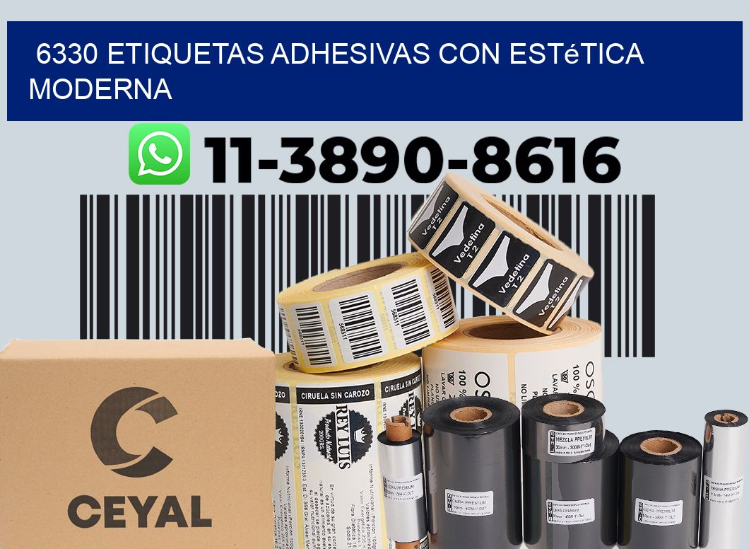 6330 Etiquetas adhesivas con estética moderna
