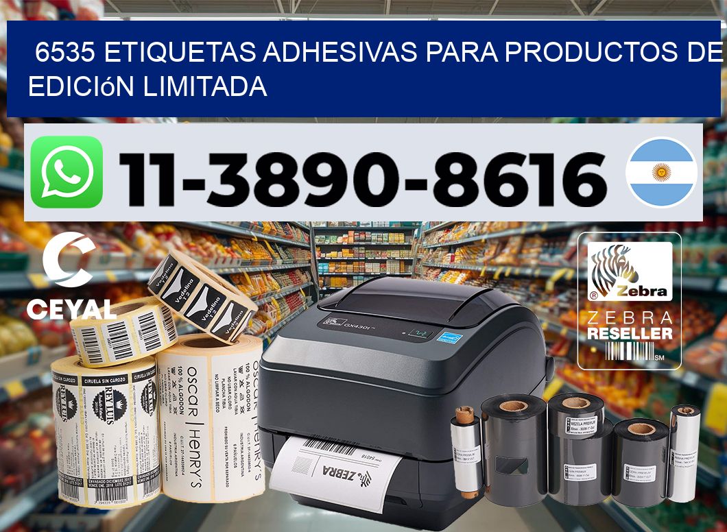 6535 Etiquetas adhesivas para productos de edición limitada