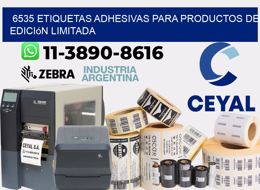 6535 Etiquetas adhesivas para productos de edición limitada