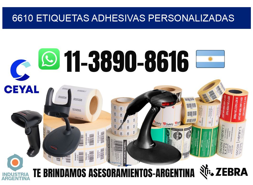6610 Etiquetas adhesivas personalizadas