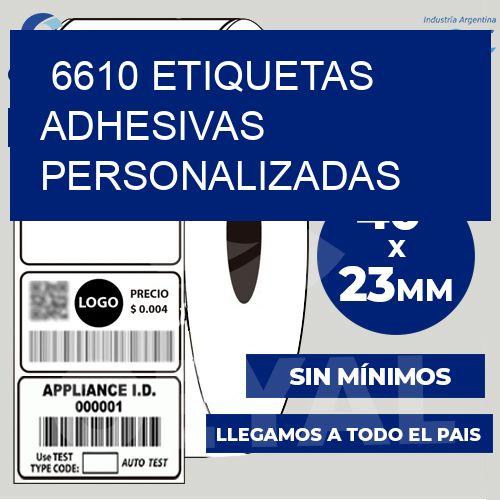 6610 Etiquetas adhesivas personalizadas