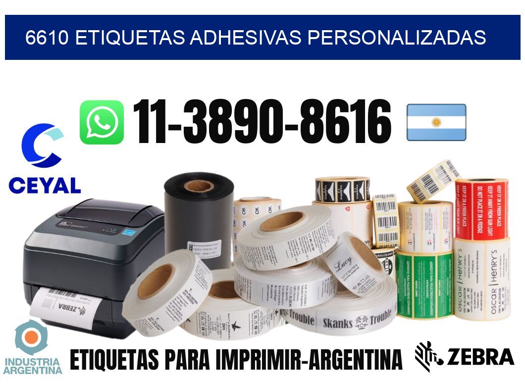 6610 Etiquetas adhesivas personalizadas