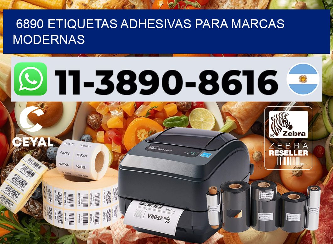 6890 Etiquetas adhesivas para marcas modernas