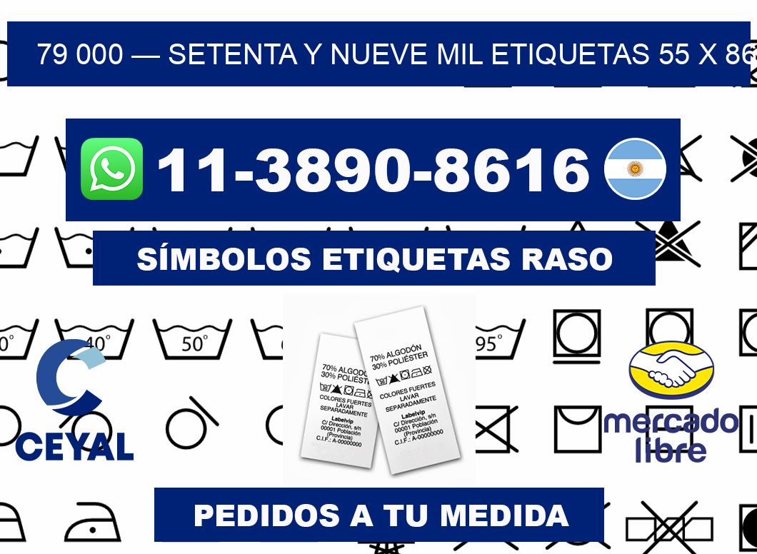 79 000 — setenta y nueve mil etiquetas 55 x 86
