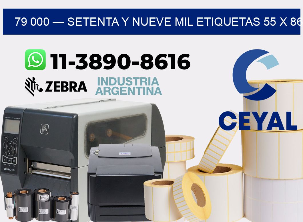 79 000 — setenta y nueve mil etiquetas 55 x 86