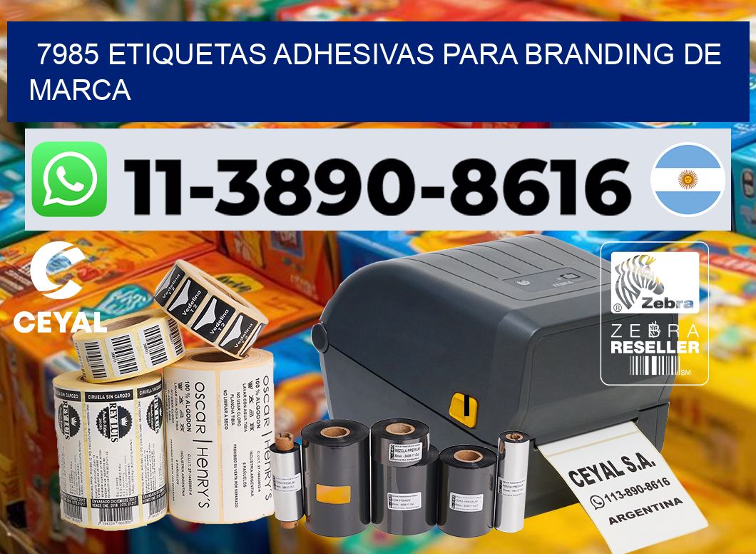 7985 Etiquetas adhesivas para branding de marca
