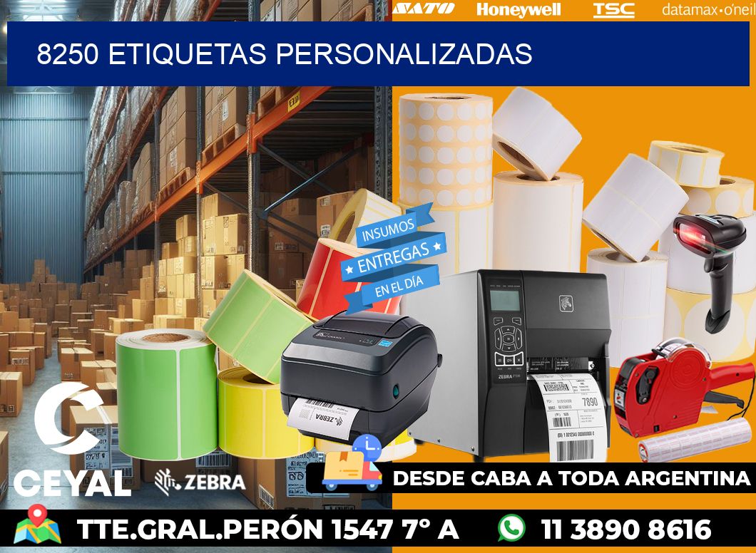 8250 etiquetas personalizadas