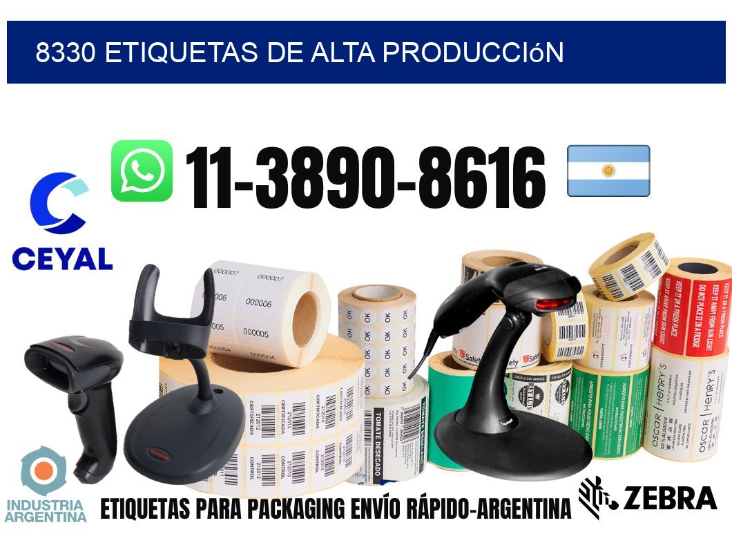 8330 Etiquetas de alta producción