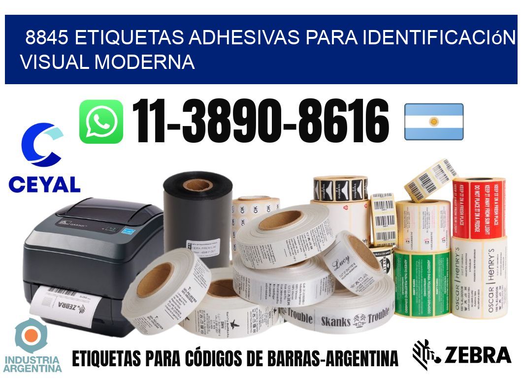 8845 Etiquetas adhesivas para identificación visual moderna