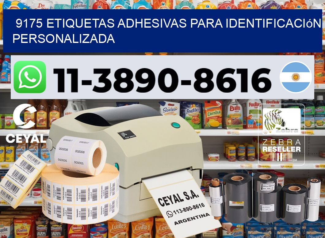 9175 Etiquetas adhesivas para identificación personalizada