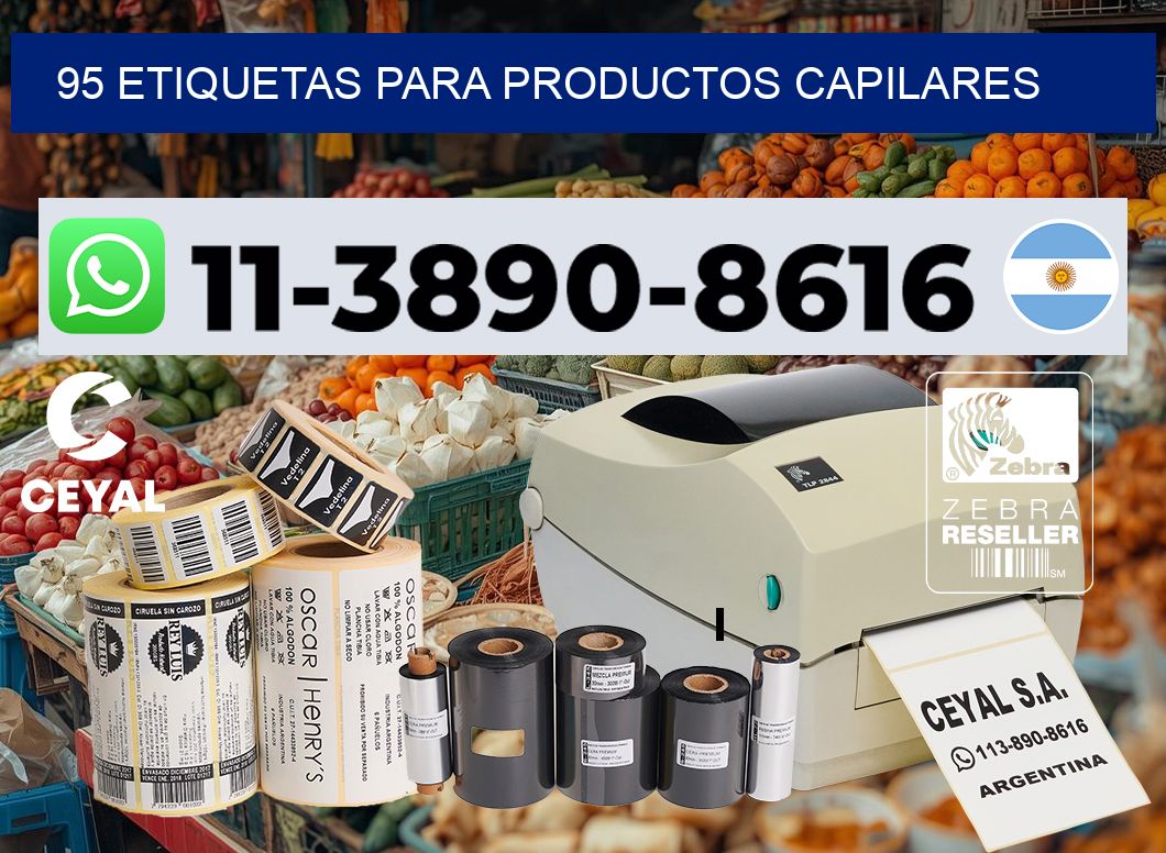 95 Etiquetas para productos capilares