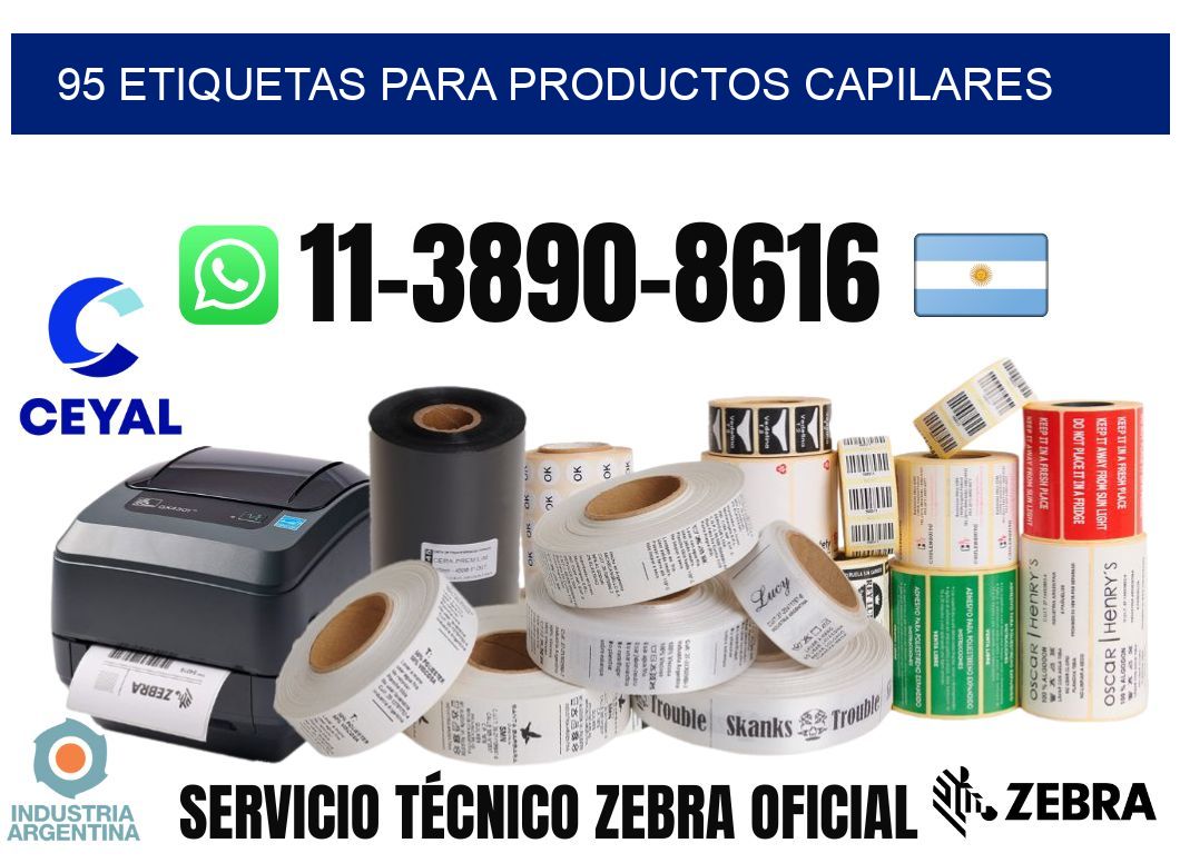 95 Etiquetas para productos capilares