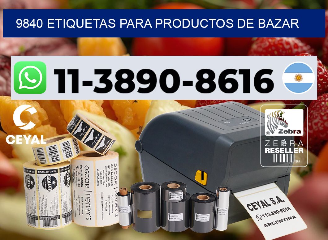 9840 Etiquetas para productos de bazar