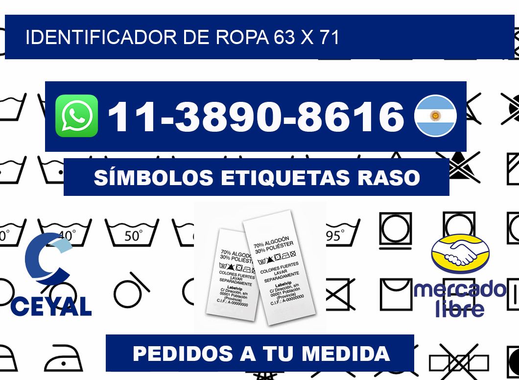 Identificador de ropa 63 x 71