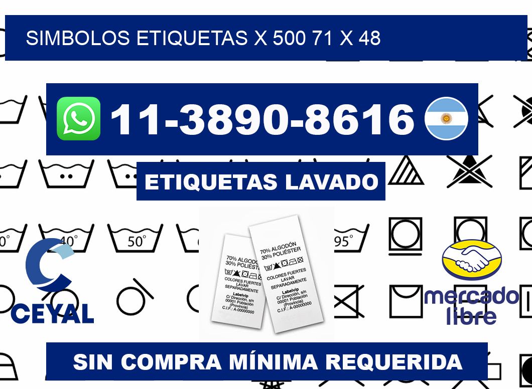 SIMBOLOS ETIQUETAS X 500 71 x 48