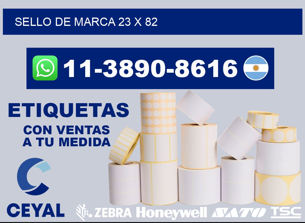 Sello de marca 23 x 82