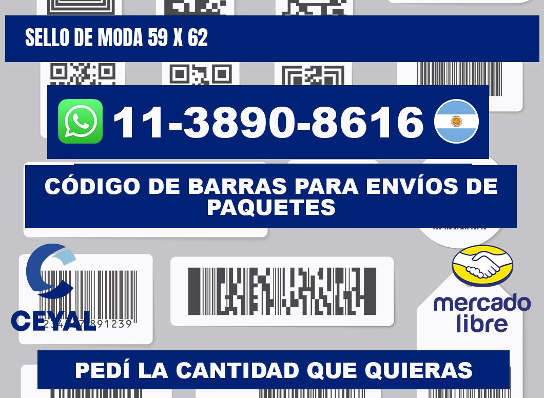 Sello de moda 59 x 62