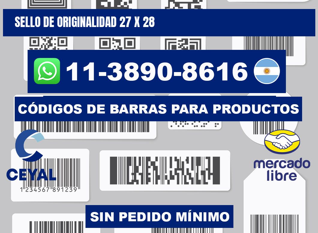 Sello de originalidad 27 x 28