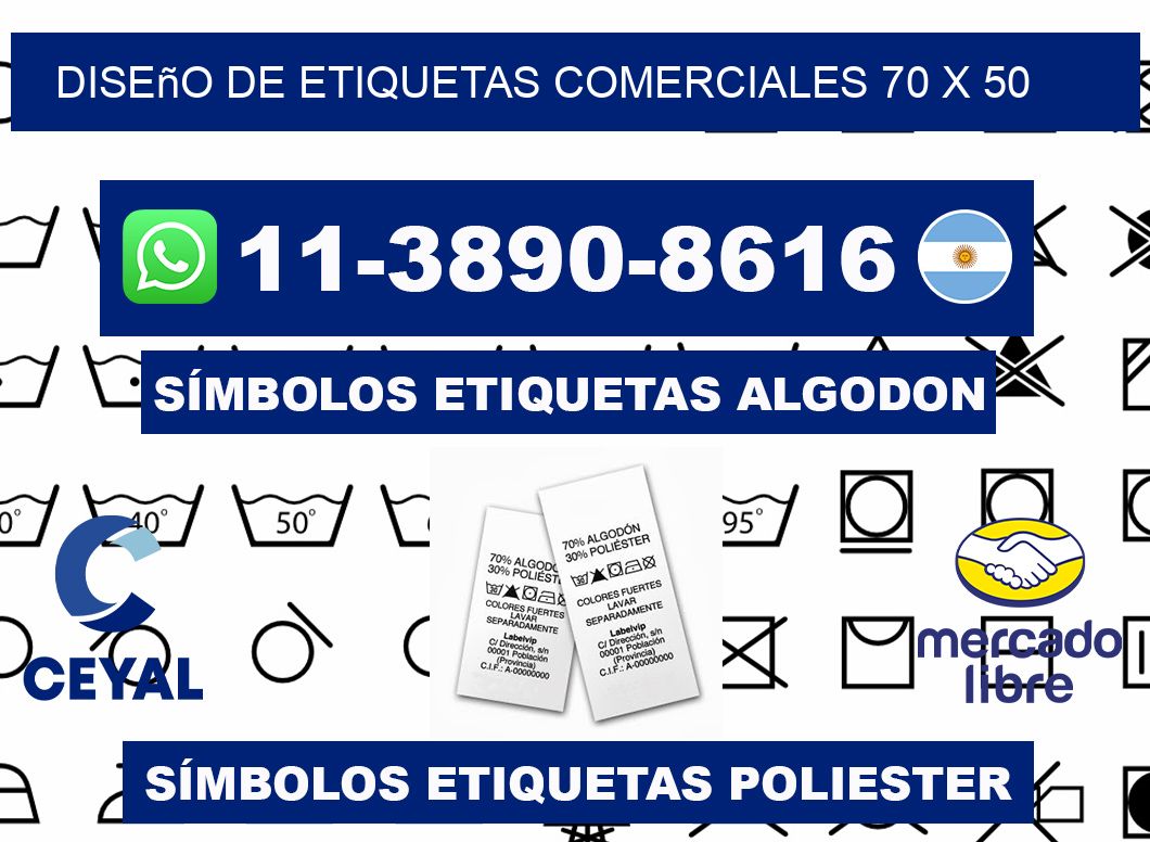 diseño de etiquetas comerciales 70 x 50