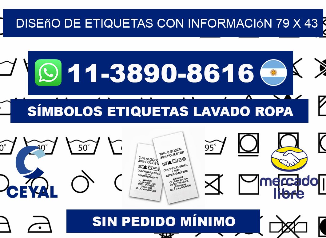 diseño de etiquetas con información 79 x 43