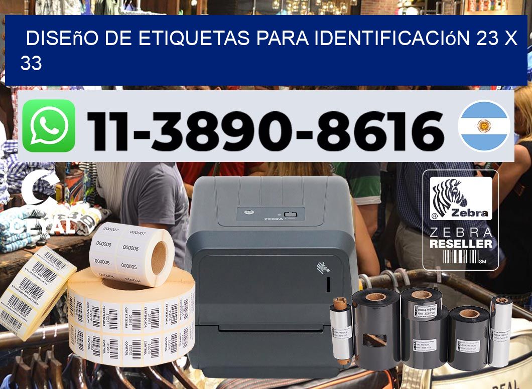 diseño de etiquetas para identificación 23 x 33