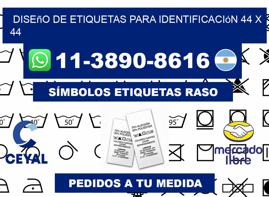 diseño de etiquetas para identificación 44 x 44