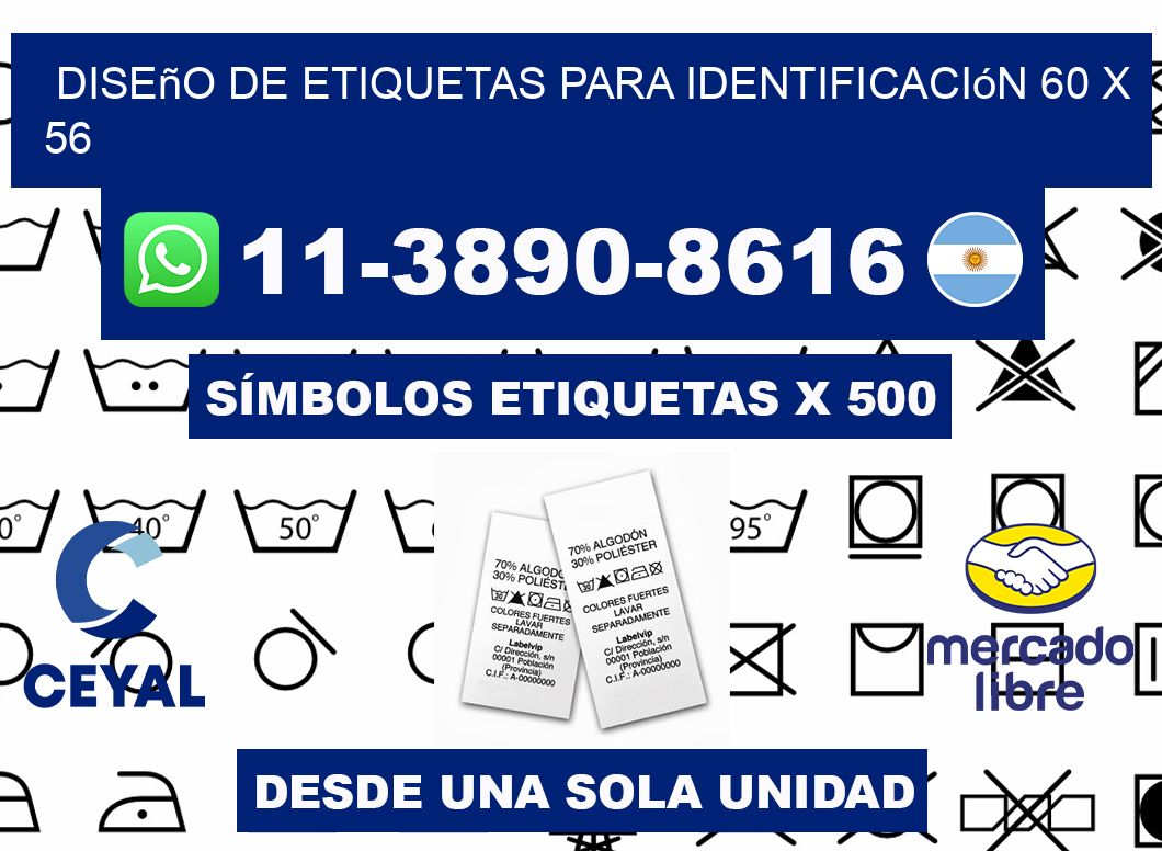 diseño de etiquetas para identificación 60 x 56