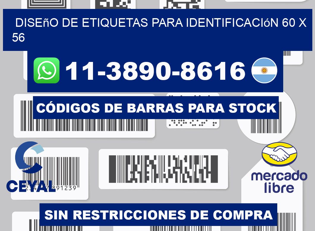 diseño de etiquetas para identificación 60 x 56