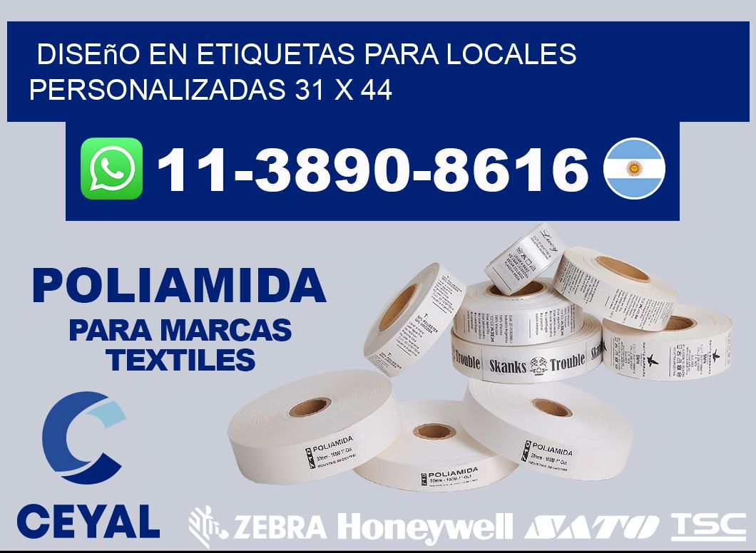 diseño en etiquetas para locales personalizadas 31 x 44
