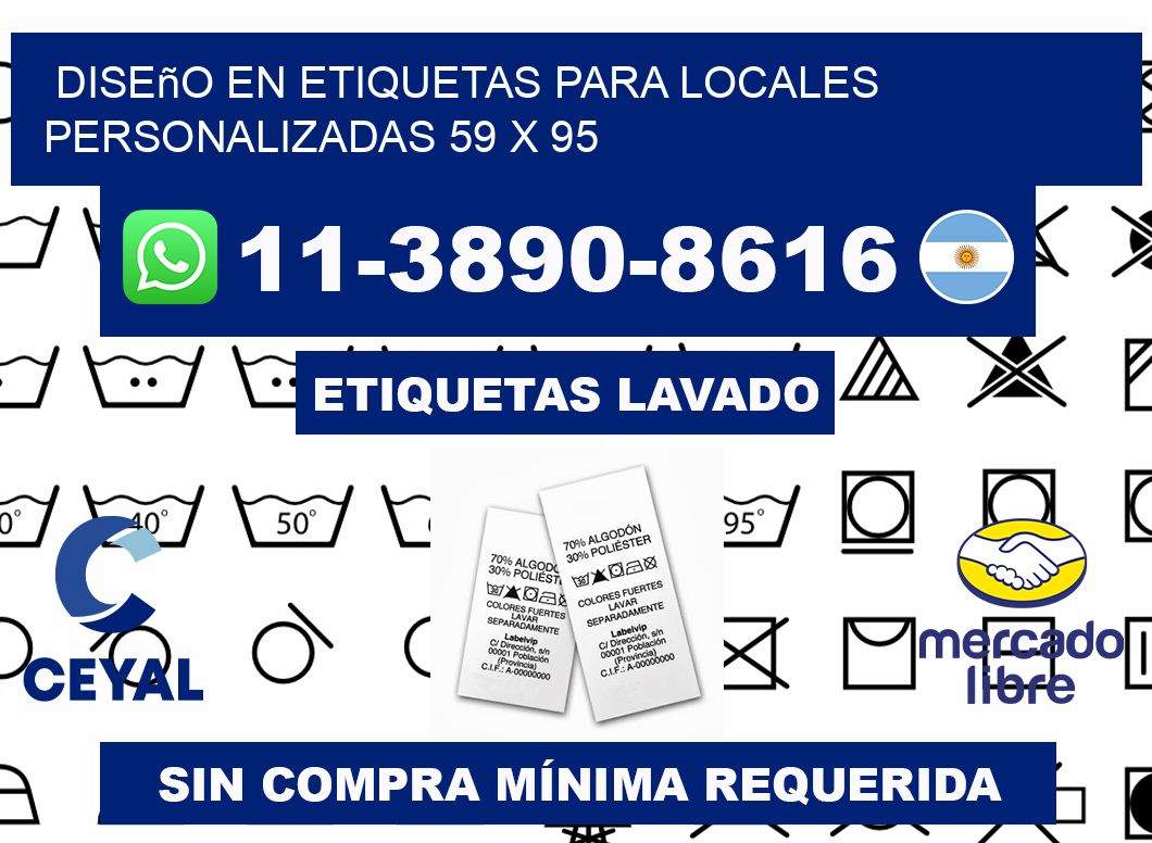 diseño en etiquetas para locales personalizadas 59 x 95