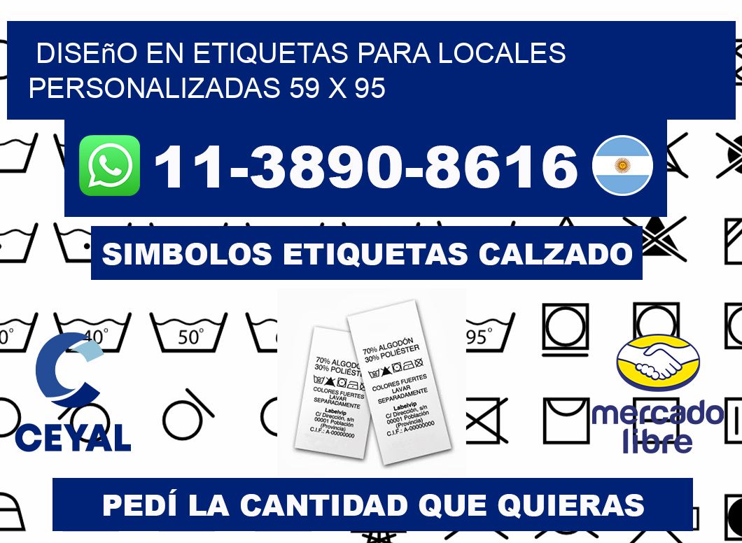 diseño en etiquetas para locales personalizadas 59 x 95