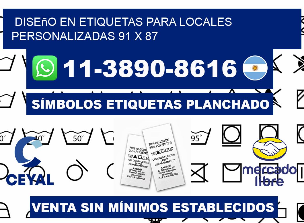 diseño en etiquetas para locales personalizadas 91 x 87