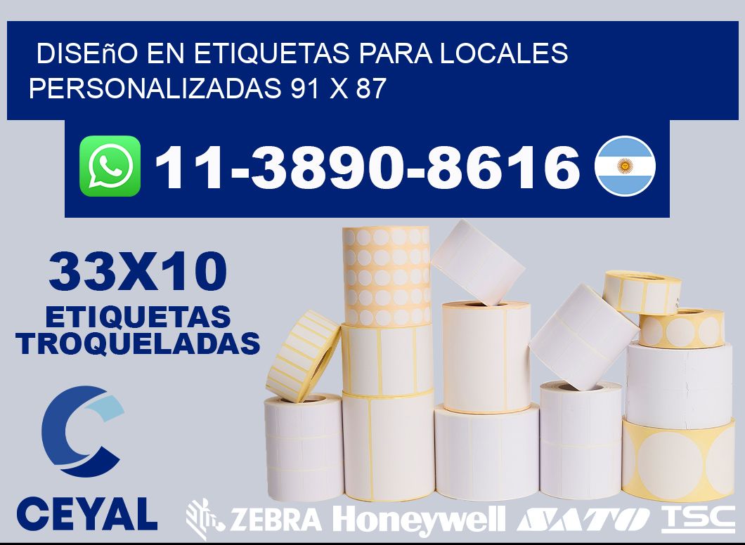 diseño en etiquetas para locales personalizadas 91 x 87