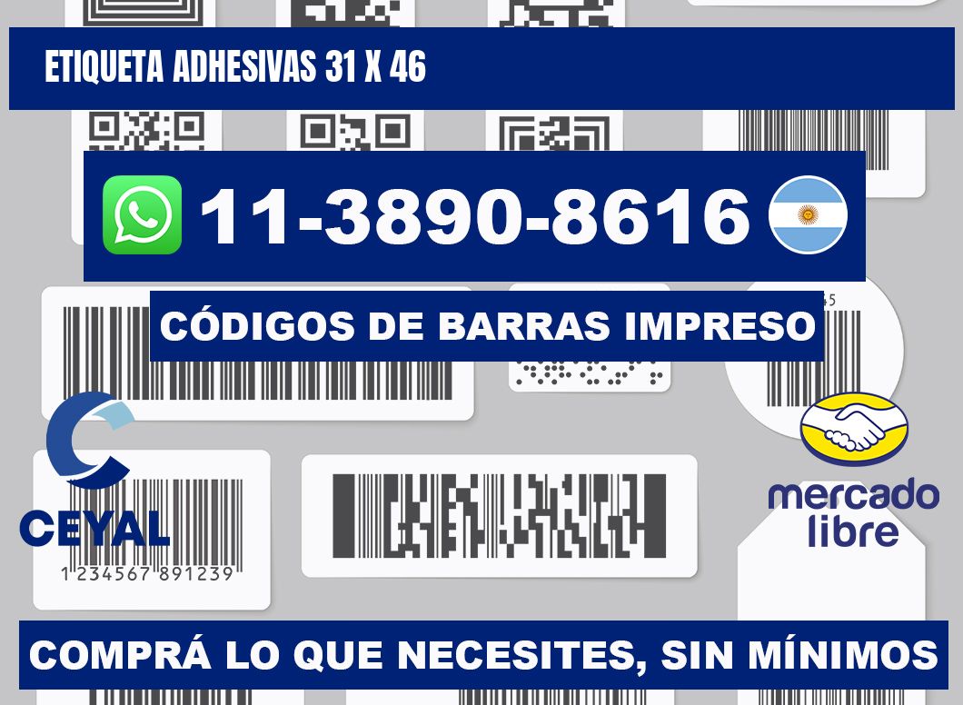 etiqueta adhesivas 31 x 46