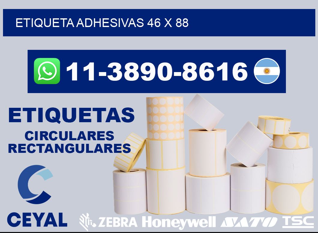 etiqueta adhesivas 46 x 88