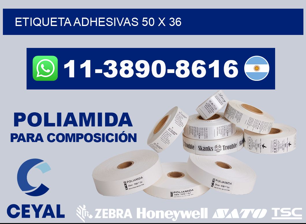 etiqueta adhesivas 50 x 36