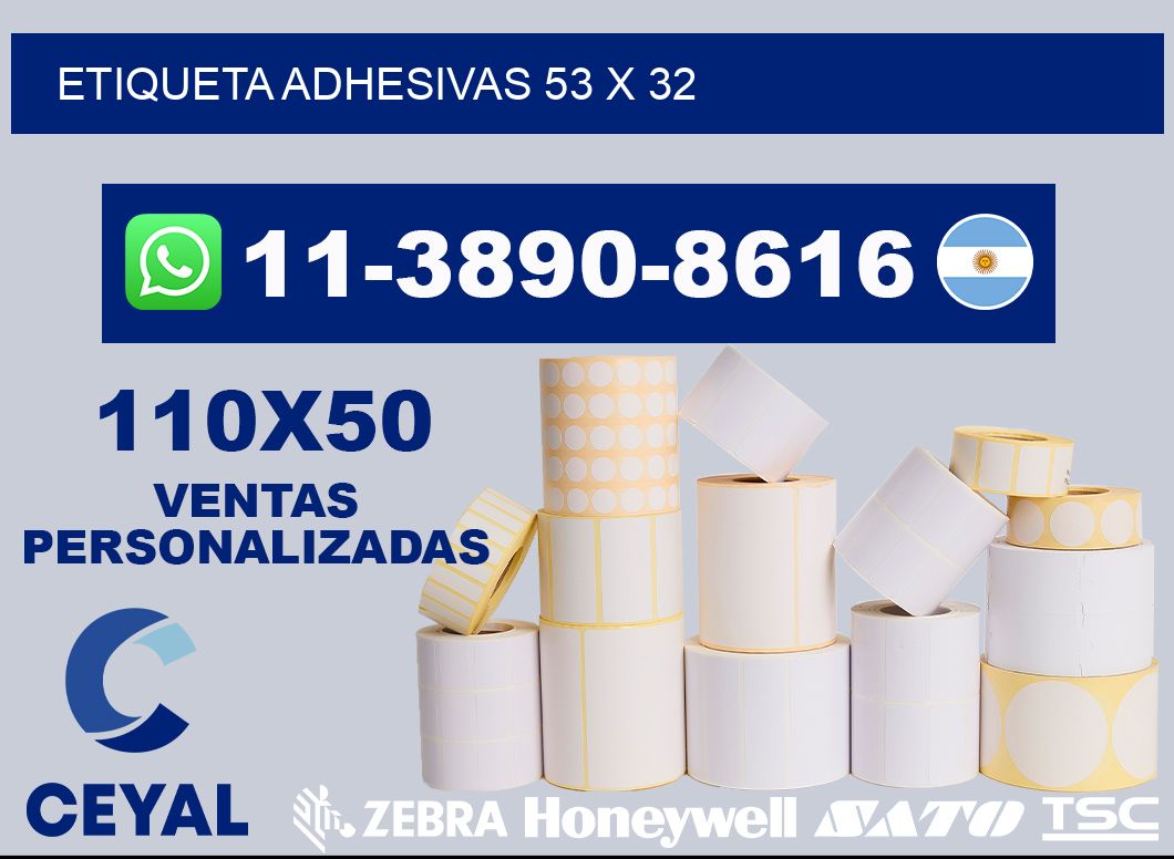 etiqueta adhesivas 53 x 32
